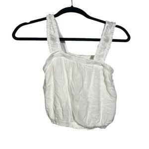 NWT GAP Dotted Swiss Girls Tank Top White Size 10